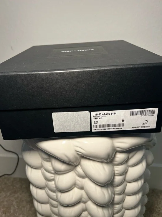 Saint Laurent 110mm Nuit sandals in Tibet Ted - Picture 13 of 17